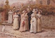 George goodwin kilburne Mirr Pinkerton-s Academy oil painting artist